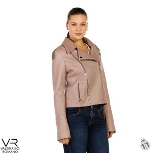 Chaqueta de Cuero Genuino de Alta Calidad para Mujer en Varios Colores, Prendas Hechas a Mano de Turquía, Valeriano Romano VRM70012 - Product Image 2