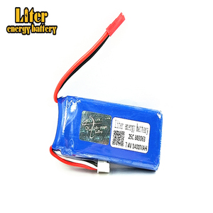 Тарантула X6 Lipo батарея 7,4 v 1400 mAh 803063 2 S 25C JST для WLtoys Квадрокоптер Дрон V666 V262 V323 вертолет - Product Image 1