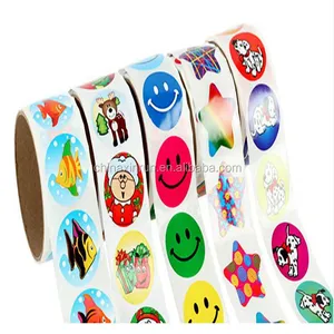 Printing round adhesive roll paper sticker label