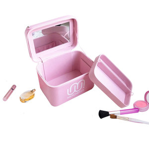 Gran Capacidad profesional Negro Maquillaje Belleza Bolsa de Cosméticos de PVC Transparente Para Layies - Product Image 4