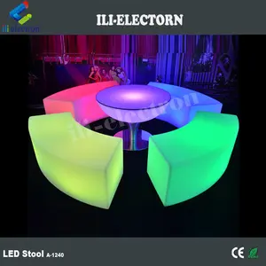 Tabla electrónica silla mesa muebles LED que brilla intensamente brillante muebles de salón