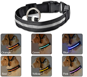 공장 도매 저렴한 가격 안전 Led 빛나는 개 목걸이 - Product Image 4