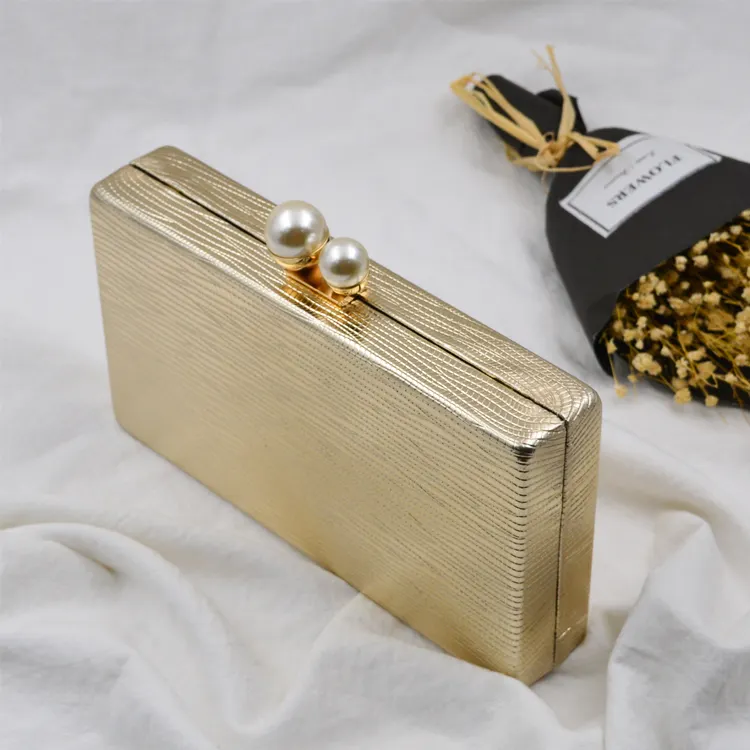 Acrylic Luxury Gold Color Clutch box Evening Party Bag Women lady ladies girl Purse bags wholesale