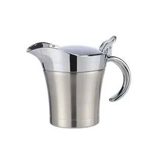 500ml Stainless Steel Double Insulated Jug thermo sauciere for Gravy Boats Steak Pepper Sauce Pourer Juice Pouring Tool