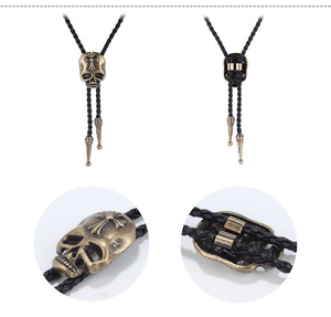 de la vendimia casa de moda elegante fresco cabeza <span class=keywords><strong>del</strong></span> cráneo colgante suéter cadena collar ocasional - Product Image 3