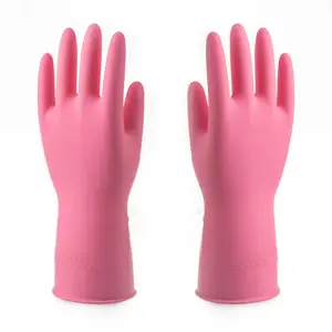 Household Gloves Medium Winter Gloves Yellow Latex Gloves Rubber Cleaning Kitchen Latex Homework Dishwashing Waterproof