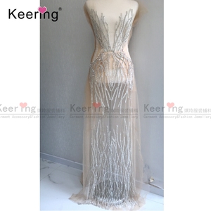 WDP-035 Vestido de Noche Elegante para Mujer, con Apliques de Pedrería, para Novia, para Boda - Product Image 2