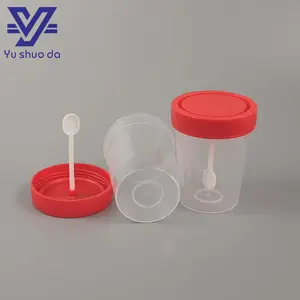 Sterile Container with scoops fecal plastic disposable stool collection container