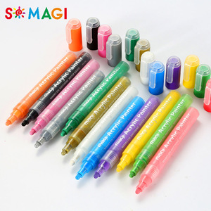 Moderne conception 12 pièces riche couleur <span class=keywords><strong>fine</strong></span> point <span class=keywords><strong>craie</strong></span> <span class=keywords><strong>marqueur</strong></span> de peinture acrylique pour tasses - Product Image 3