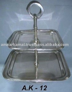Haute qualité nouveau bureau de mariage décoratif en laiton gâteau plaque support en métal pièce maîtresse de mariage - Product Image 2