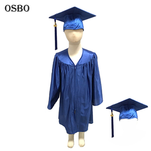 Abito e berretto di laurea per bambini blu modello asilo all'ingrosso - Product Image 3