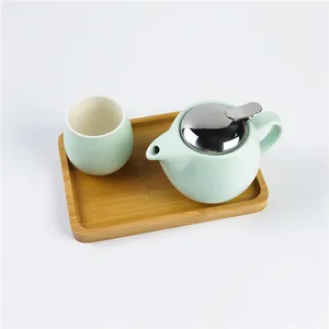 Hochwertige bunte Keramik-Porzellan-Teekanne des kunden spezifischen Logos mit Aufguss