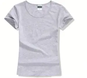 Venda quente china fabricante decote v camiseta mulheres preço baixo