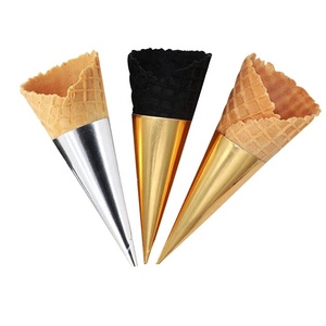 Lot de cône de crème glacée jetable, 20 pièces, en papier, cône personnalisé, emballage, manches - Product Image 3