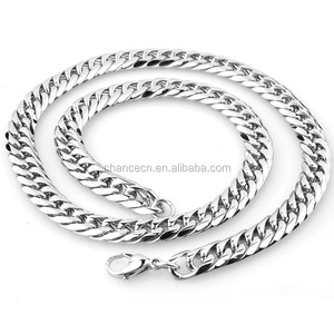 De lujo de acero inoxidable de doble hebilla de seis caras hombres joyería gargantilla collar - Product Image 4