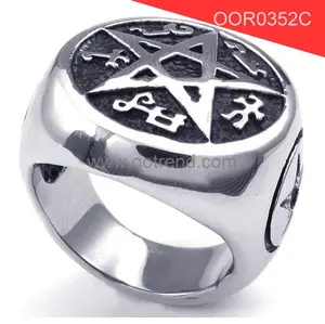 Unieke Satanic Ontwerpen Grote Model Santanic Sieraden Relatieve Ring