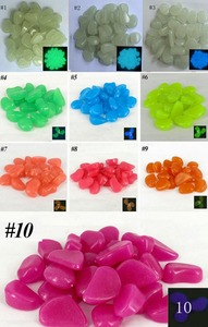100 pièces artificielles blanc vert Orange rose belle lueur lumineuse dans le noir galets pierre nuit pavés lumineux pavés - Product Image 4