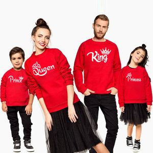 Pull-over de vêtements assortis pour la famille personnalisé T-shirt à manches longues roi et reine - Product Image 3