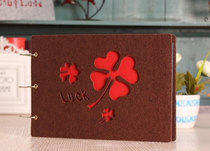 <span class=keywords><strong>Album</strong></span> fotografico a foglia larga in feltro personalizzato ecologico fatto a mano con un bellissimo motivo - Product Image 6