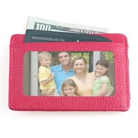 Portefeuille de Poche Avant minimaliste RFID Blocage Pince À Billets Mince En Cuir Véritable Titulaire de la Carte