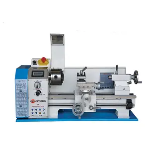 Mini torno de metal com velocidade variável de processamento, preço da máquina de torno cnc 8x16 polegadas SP2109-II