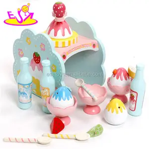 New Wooden Ice Cream Maker Toy Wooden Food Maker Toy Ice Cream Toy Set For Baby W10D114