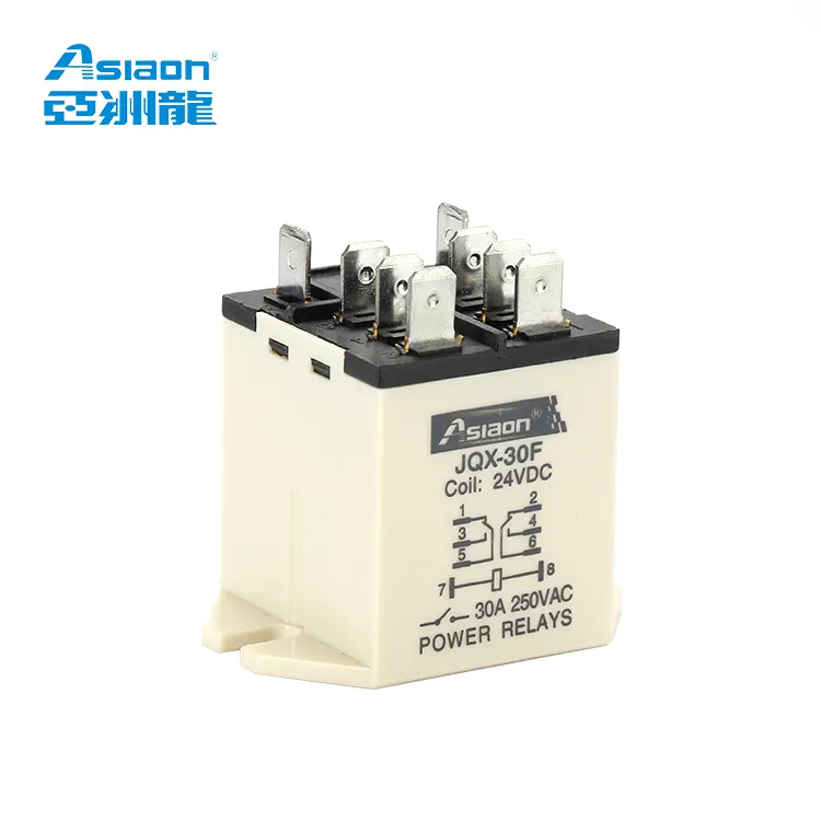 Asiaon JQX-30F 30 A Amp Tự Động Điều Chỉnh Điện Áp 12V Dpdt Tiếp Sức 12V 24V Dc 30a Công Suất Cao 2 Way Relay 1z Jqx 30f 220vac