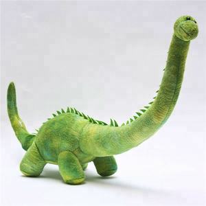 Peluche de dinosaure <span class=keywords><strong>Tanystropheus</strong></span>, animal sauvage mignon en peluche, vente en gros, OEM personnalisé, taille réelle, long cou, peluche douce, vert - Product Image 1