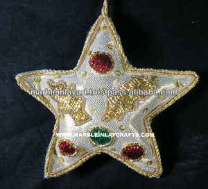 Beautiful Beaded <b>Star</b> Christmas <b>Hanging</b> Ornaments - Product Image 1