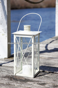 Nouvelle lanterne décorative en métal argenté et en verre pour jardin maison salon décor de table et lanterne suspendue - Product Image 2