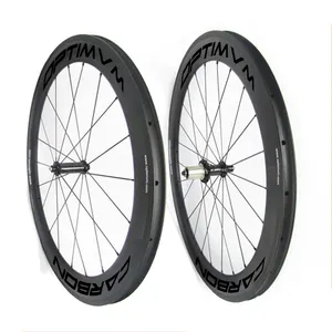 Carbonbikekits Carbon Wiel Set Racefietsen China 700c Racefiets 60Mm Clincher Lichtgewicht Carbon Wielen