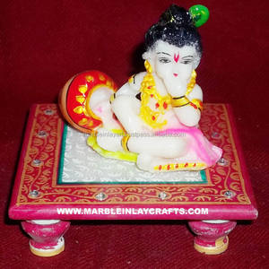 Artículos de regalo corporativos decorativos de mármol con impresión multicolor pintada en oro - Product Image 1