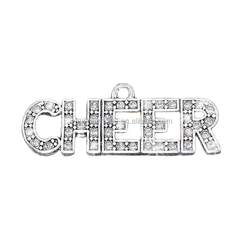 Kristall Strass Cheer Message Charms & Anhänger Cheerleader Schmuck