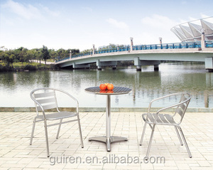 <span class=keywords><strong>Fonte</strong></span> <span class=keywords><strong>d</strong></span>'<span class=keywords><strong>aluminium</strong></span> table et <span class=keywords><strong>chaise</strong></span>, Utilisé café boutique GR-5012 - Product Image 1