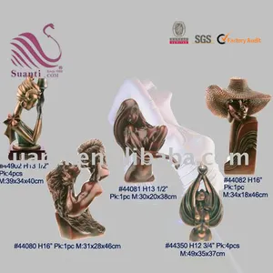 सजावटी Polyresin सेक्सी लेडी मूर्तियों अफ्रीकी महिलाओं बिक्री के लिए नग्न