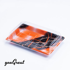 Blister noir jetable Sushi plateau pour usage alimentaire industriel emballage jetable - Product Image 4