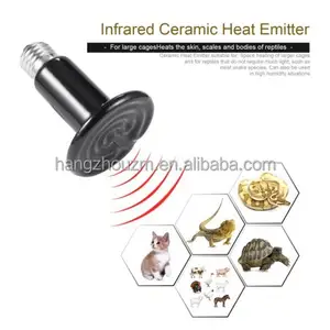 Оптовые продажи лампа инкубаторы-75 мм 50 Вт Инфракрасный Керамический Тепловой Излучатель лампа для домашних животных рептилий курицы инкубатора