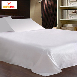 <span class=keywords><strong>New</strong></span> hot vente extra large coton blanc drap de lit en satin tissu - Product Image 1