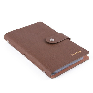 Modelo caliente plegable negocio de cuero marrón PU cuero titular <span class=keywords><strong>libro</strong></span> - Product Image 2