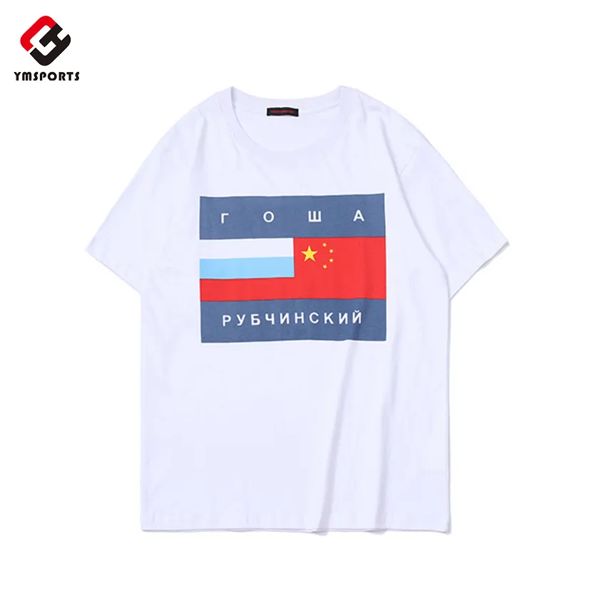 Camiseta con estampado personalizado para hombre, ropa de calle en blanco, 100% algodón, crea tu propia ropa de marca