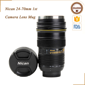 De noël Cadeau Promotionnel 2016 Creative Camera Lens 24-70mm En Acier Inoxydable Isolé Voyage Tasse 16 oz - Product Image 1