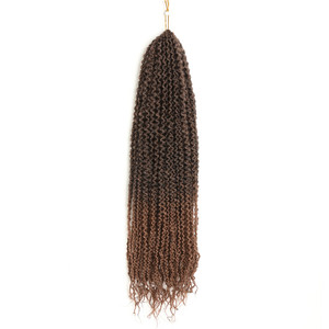 Accessoires synthétiques de crochet de boucles grossières <span class=keywords><strong>pour</strong></span> l'extension de cheveux de tressage d'ombre <span class=keywords><strong>pour</strong></span> les femmes noires teintes avec de la fibre de protéine - Product Image 6