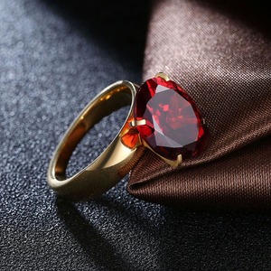 Bague en pierre rouge interchangeable pour femme, nouveau design <span class=keywords><strong>indien</strong></span>, pierre rouge, interchangeable, 2017 - Product Image 5