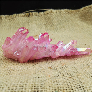Vente en gros de grappes de cristal <span class=keywords><strong>Aura</strong></span> <span class=keywords><strong>Quartz</strong></span> coloré <span class=keywords><strong>Aqua</strong></span> <span class=keywords><strong>Aura</strong></span> pour la décoration - Product Image 3