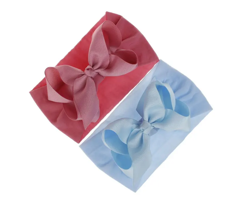 Super Stretchy Knot Bow Nylon Baby Headbands For Newborn Baby Girls Infant Toddlers Kids
