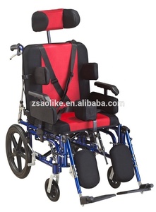 Cómoda silla de ruedas de acero para rehabilitación de niños para uso en clínica de parálisis cerebral - Product Image 2