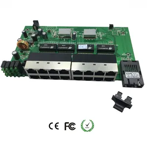 10/100Mbps 24 48V power over Ethernet Rpoe switch 8 16 port optical SC fiber PoE switch reverse
