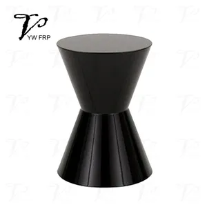 Tavolino nero in fibra di vetro piccolo lato Cesar - Product Image 1