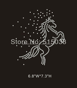 Motivo de caballo occidental hotfix, Diamante de imitación, Diseño de transferencia - Product Image 2