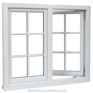 <span class=keywords><strong>Fenêtre</strong></span> double glacée en PVC de style ouvert, <span class=keywords><strong>fenêtre</strong></span> décontractée et moderne avec design de grille, <span class=keywords><strong>prix</strong></span> - Product Image 1